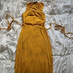 White Fox Maxi Dress - Tangerine